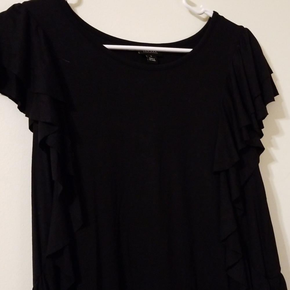 Black ruffle dress